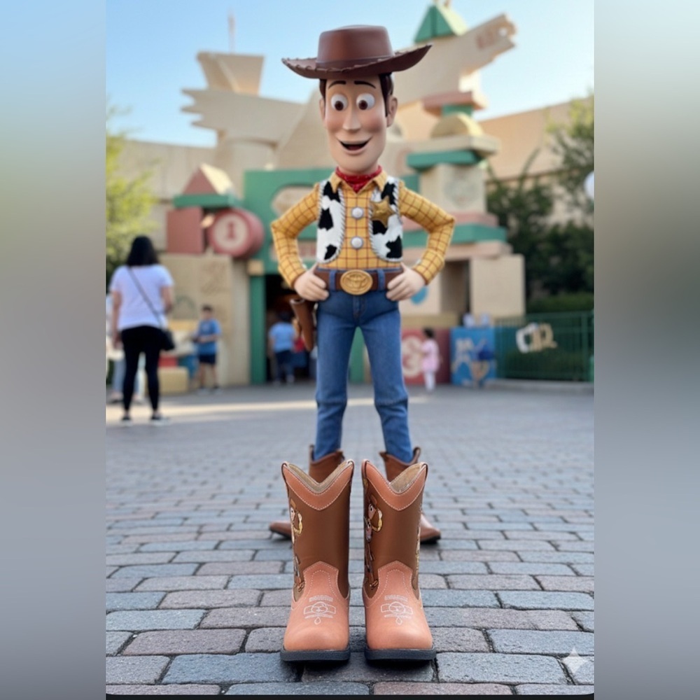 Disney Pixar Toy Story Toddler Boys Woody Western Cowboy Boots size 8